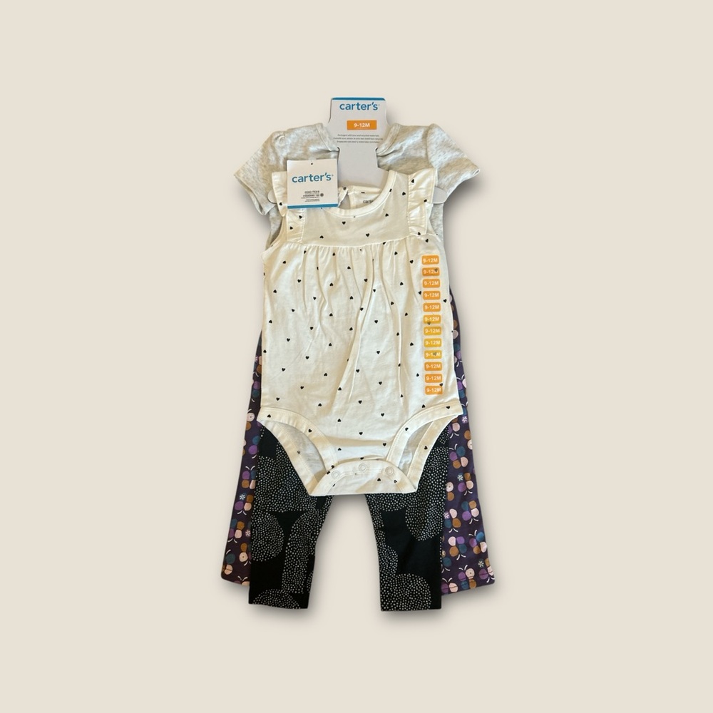 Carter's Baby Girl 4-Piece Set- MULTICOLOR, 9-12 Month New With Tags
